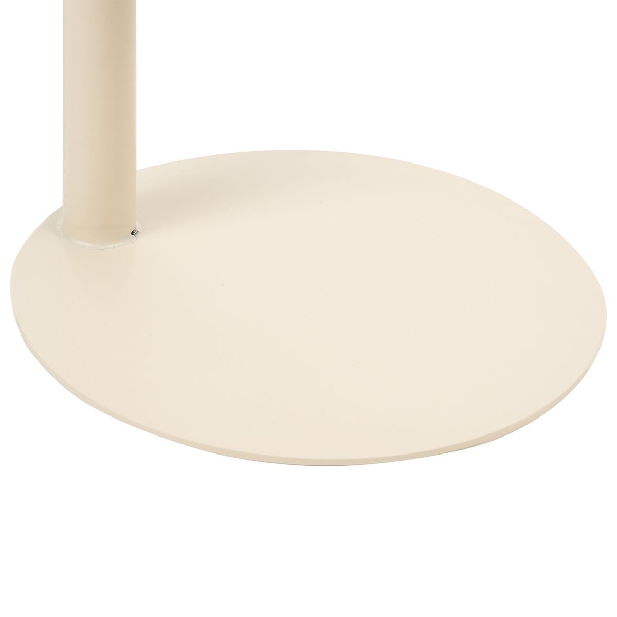OUTDOOR-BEISTELLTISCH 40/40/Metall Beige Venturina - Beige, Metall (40/40/50cm) - Beliani