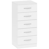 KOMMODE Spanplatte Weiß - Silberfarben/Weiß, Holzwerkstoff (35/85/40cm) - HOMCOM