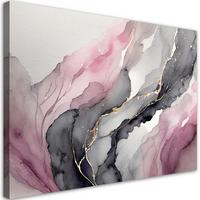 WANDBILD aquarell abstraktion rosa - Pink, Textil (60/40cm) - Feeby