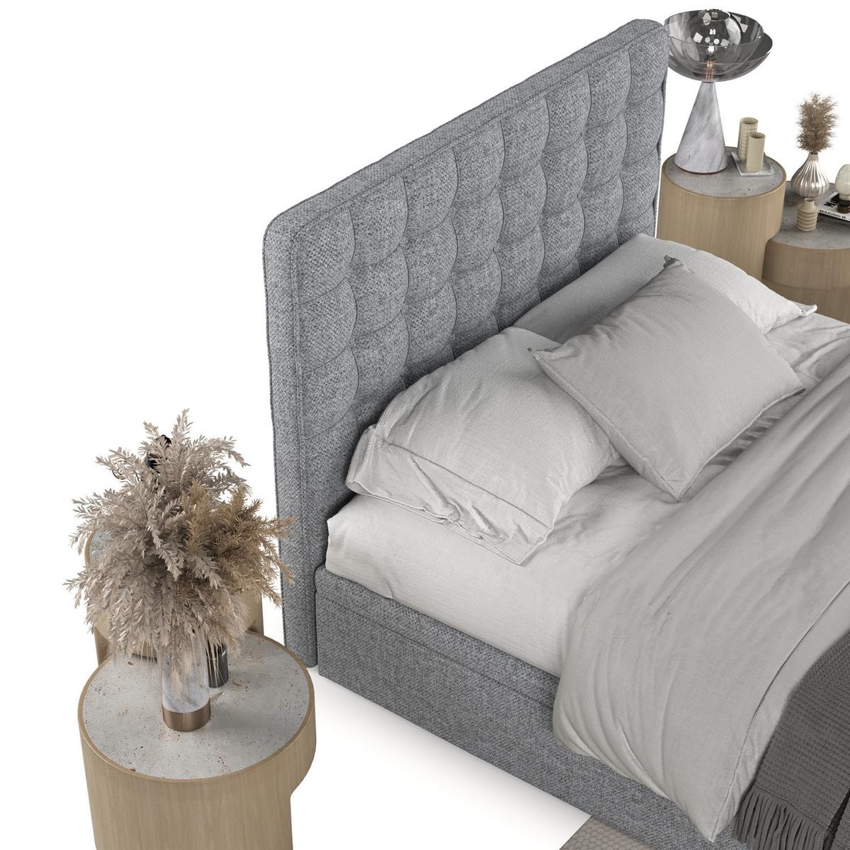 POLSTERBETT Celestia mit Stauraum 120/200 cm Grau im Alta Stoff - Schwarz/Grau, Holz/Holzwerkstoff (120/200cm) - AltaBeds