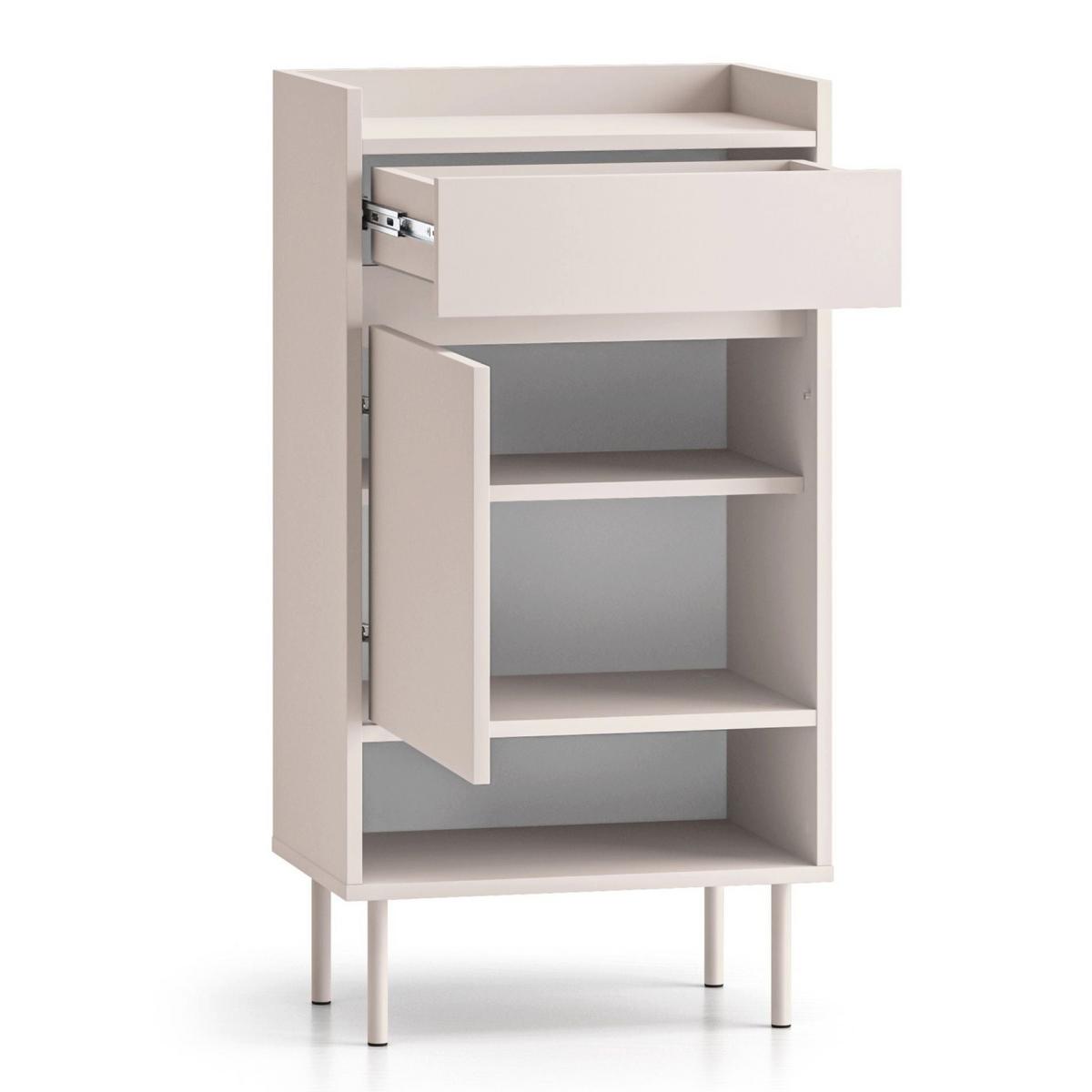 SCHUHSCHRANK Dioce Kaschmirgrau mit Schublade 50 cm - Taupe, Holz/Holzwerkstoff (49.8/95/33.3cm) - Selsey