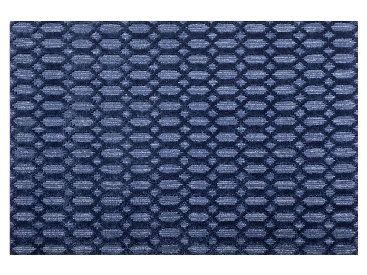 KURZFLOR-TEPPICH Cizre 200/140 cm - Blau, Naturmaterialien (140/200cm) - Beliani