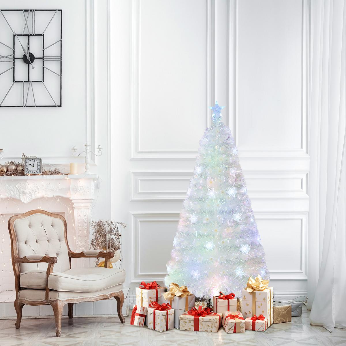 TANNENBAUM Weiß - Weiß, Kunststoff (120cm) - COSTWAY