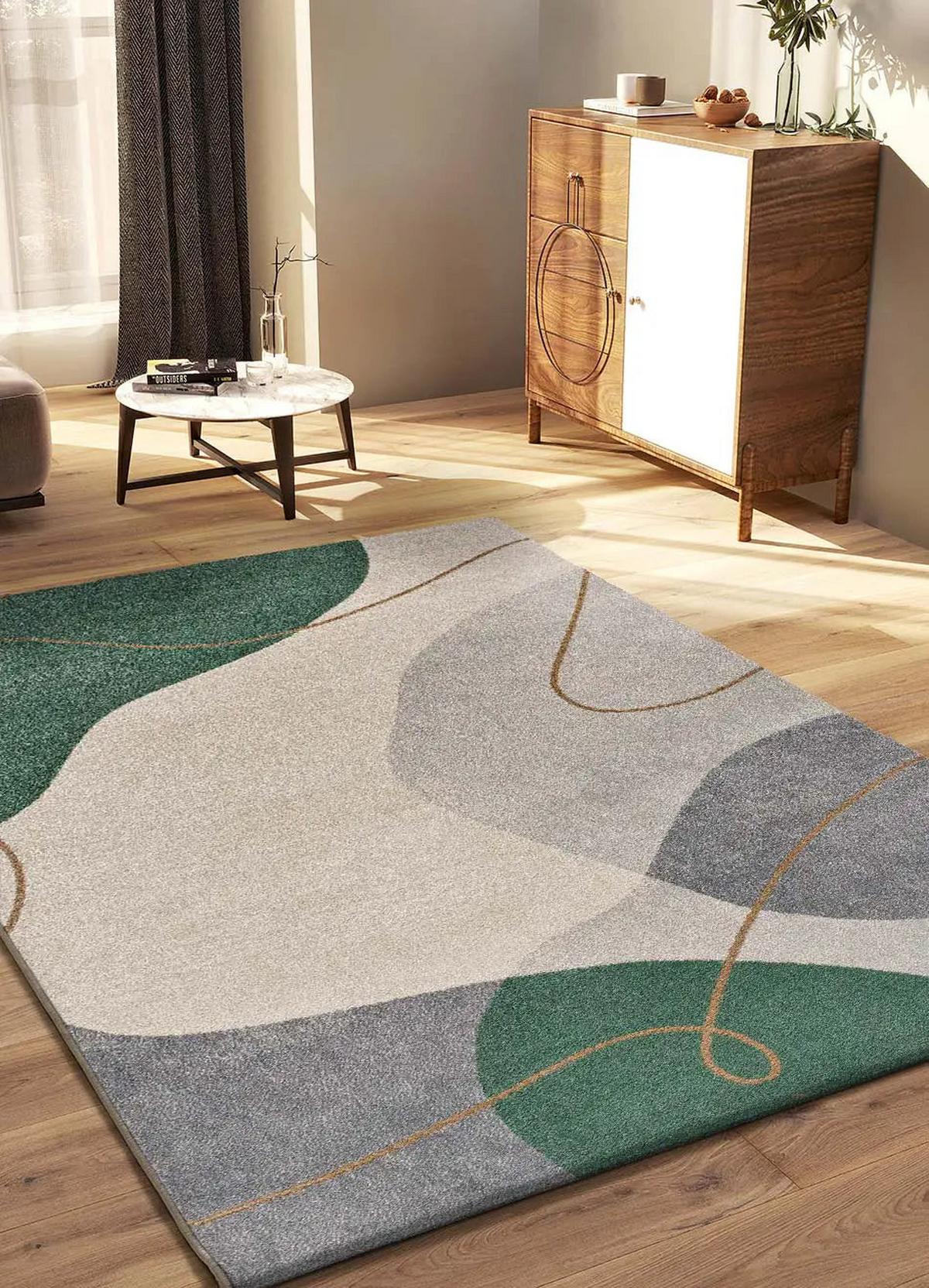 KURZFLORTEPPICH Grün / Beige Edesa 200/290 cm - Beige/Grün, Textil (200/290cm) - Atticgo