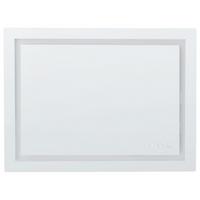 LED-BADEZIMMER-SPIEGEL 80/60 cm Silber Prenois - Silberfarben, Glas (80/60/4cm) - Beliani