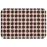 BADEMATTE Polka dots - Muster - Braun 90x60 cm - Bordeaux, Textil (90/60cm) - OnlyWow
