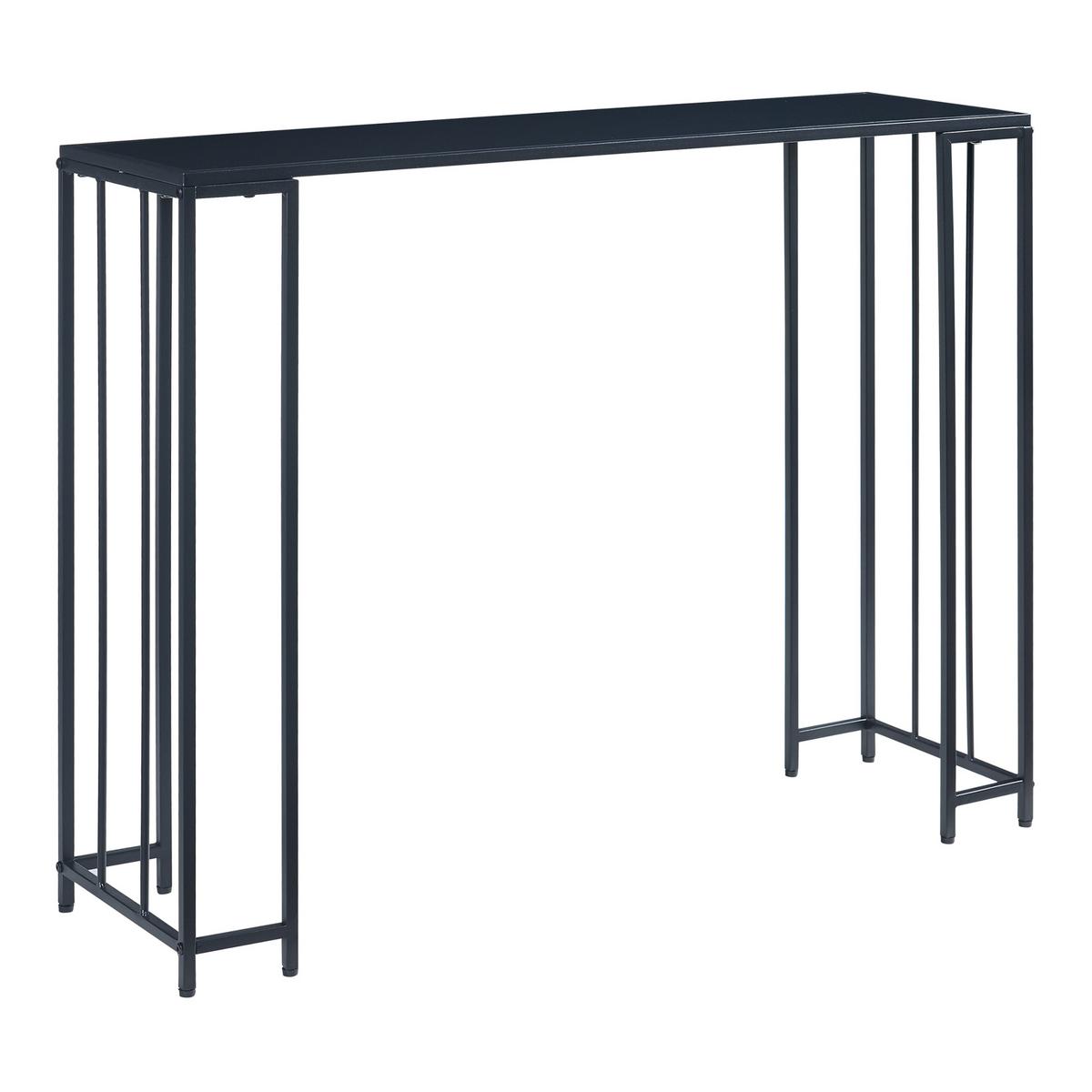 BEISTELLTISCH-SET 2 TLG. Ørsta - Schwarz, Holzwerkstoff/Metall (30/100/80cm) - [en.casa]