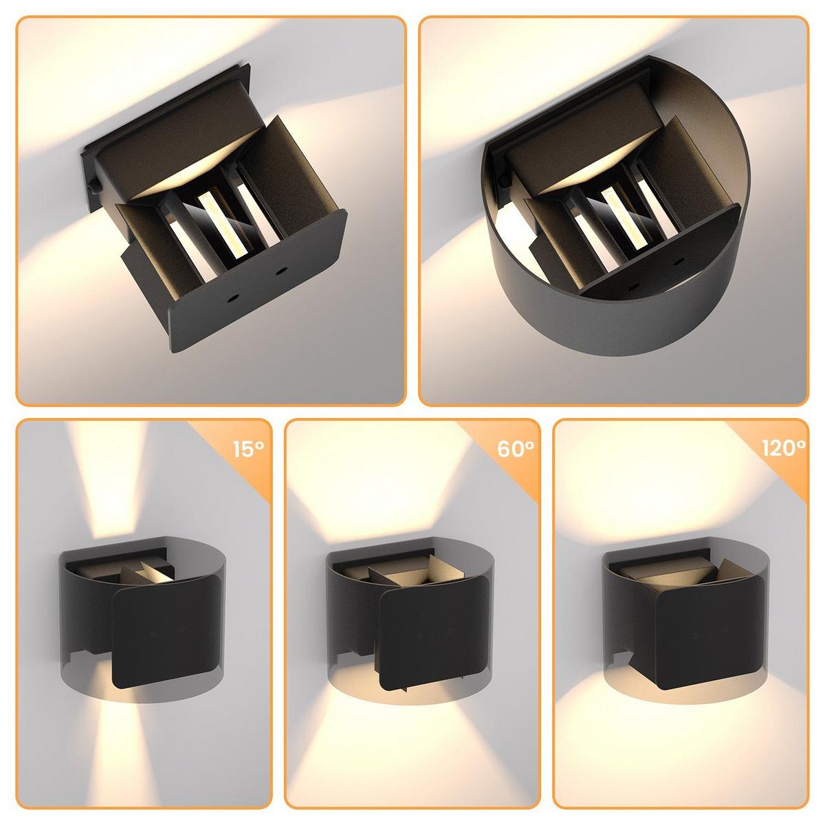 LED WANDLEUCHTE Herz - Schwarz, Metall (12/10/14cm) - Nettlife
