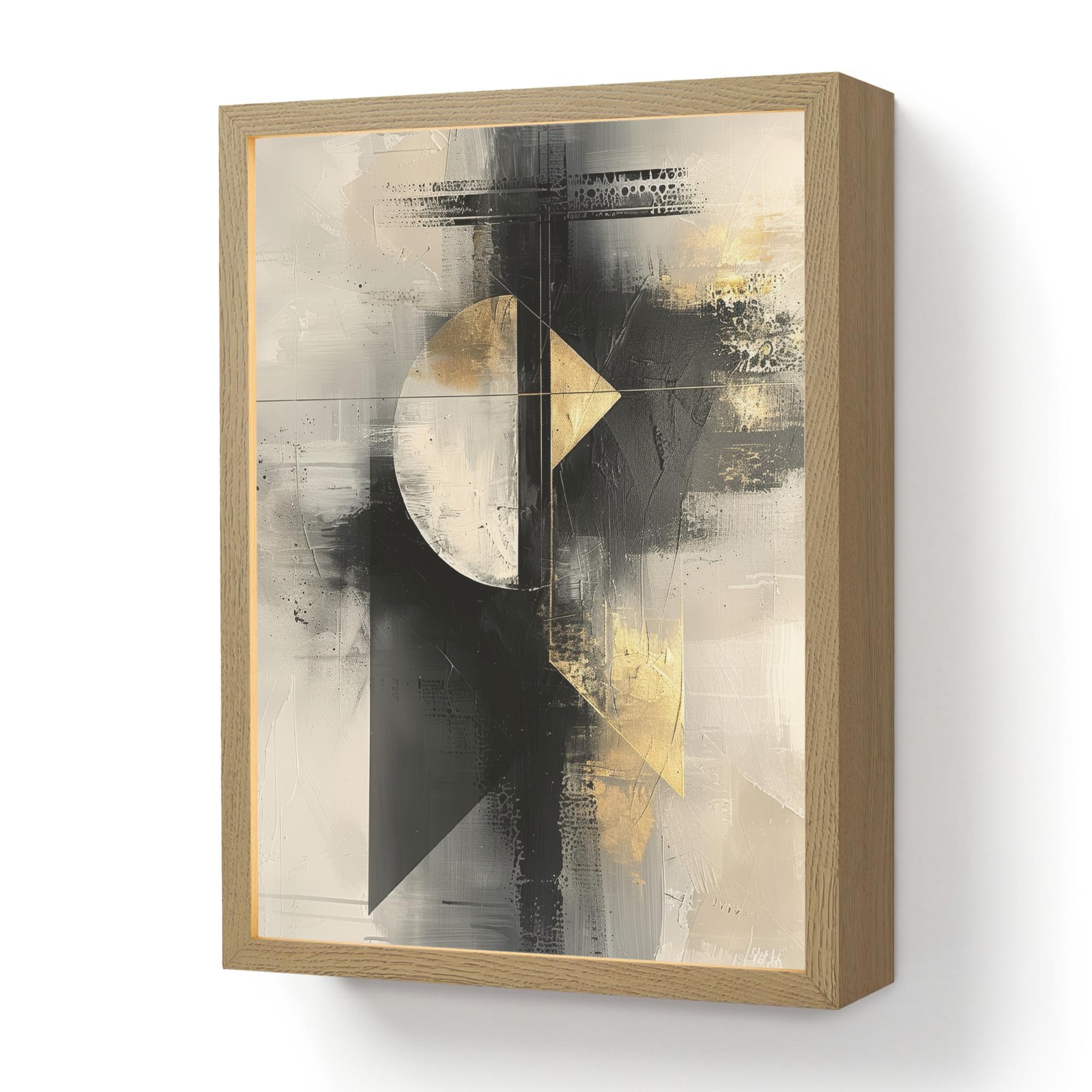 WANDLEUCHTE MIT AKKU Abstrakt - Schwarz - Farbe - Modern 30x40 cm - Grau, Holzwerkstoff (30/40/8cm) - OnlyWow