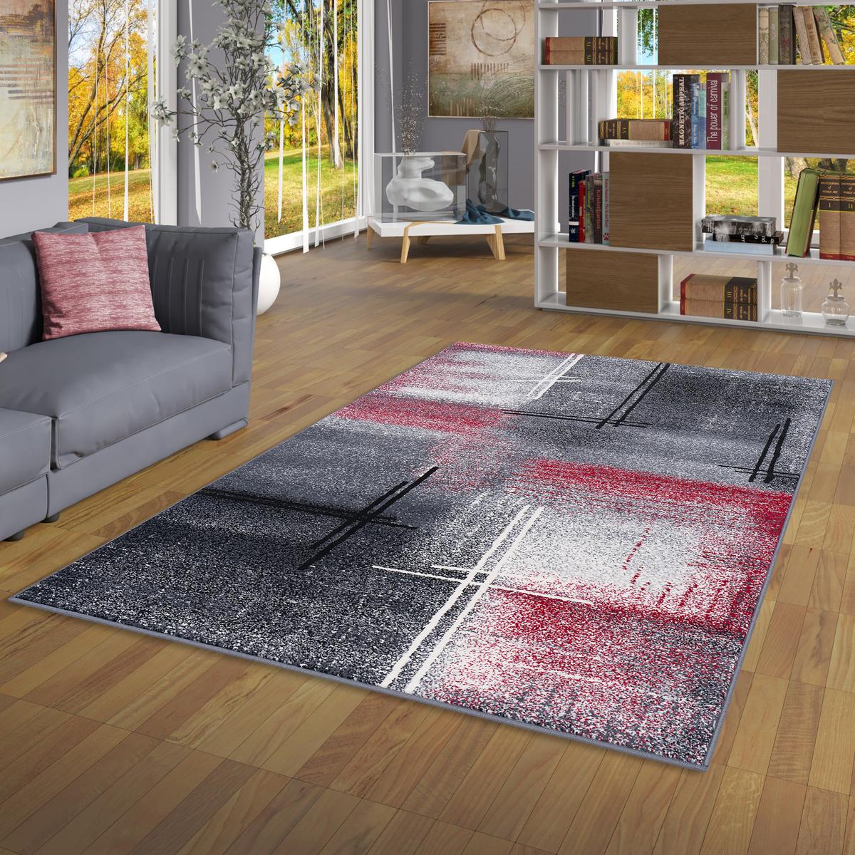 DESIGNER TEPPICH BRILLIANT VERLAUF - Rot, Textil (80/150cm) - Pergamon