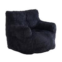 SESSEL weicher cord-stoff ergonomischer mit schaumstofffüllung - Schwarz, Textil (100/70/94cm) - Urban Meuble