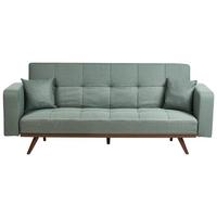SCHLAFSOFA 3-Sitzer Grün Hjulby - Grün, Textil (220/90/82cm) - Beliani