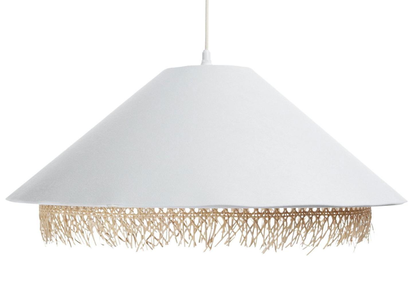 HÄNGELEUCHTE Weiß 60/26 cm - Weiß, Naturmaterialien (60/1.3/26cm) - ONZENO