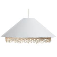 HÄNGELEUCHTE Weiß 60/26 cm - Weiß, Naturmaterialien (60/1.3/26cm) - ONZENO