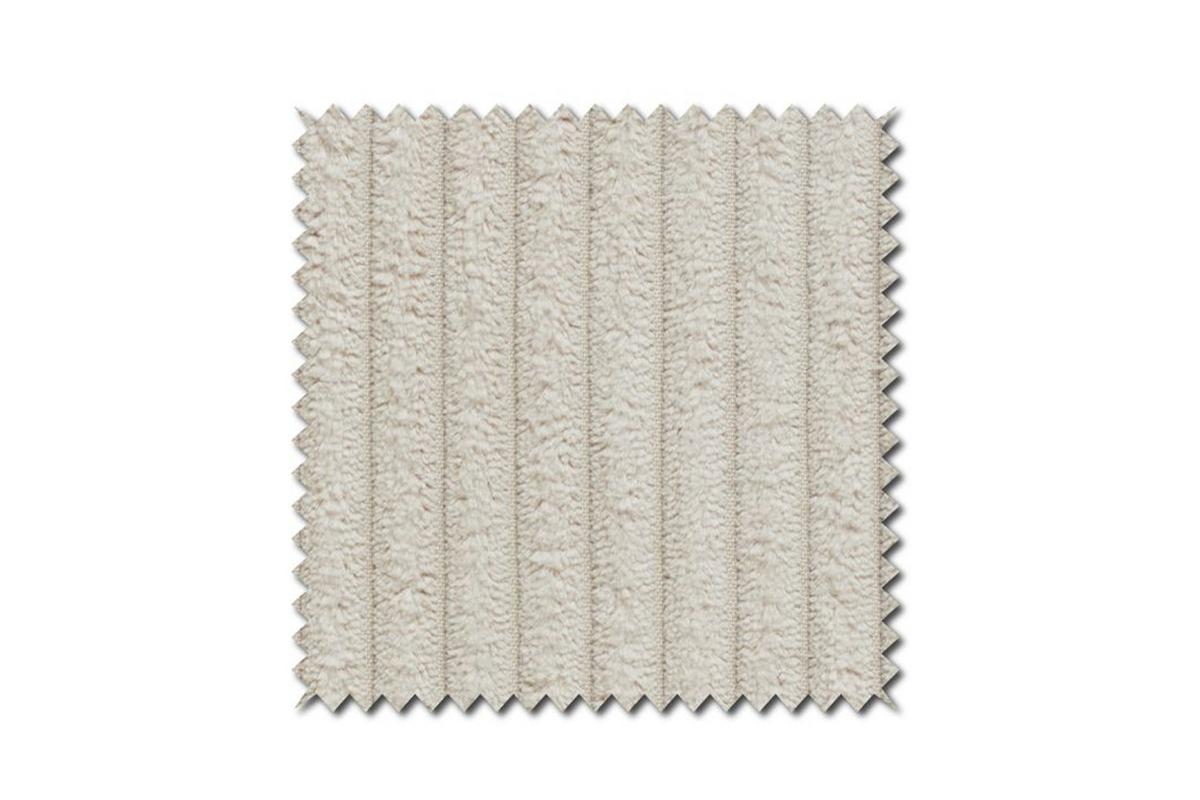 SOFA NETTA Cremeweiß Cord - Creme/Braun, Birkenholz/Textil (258/90/116cm) - KAWOLA