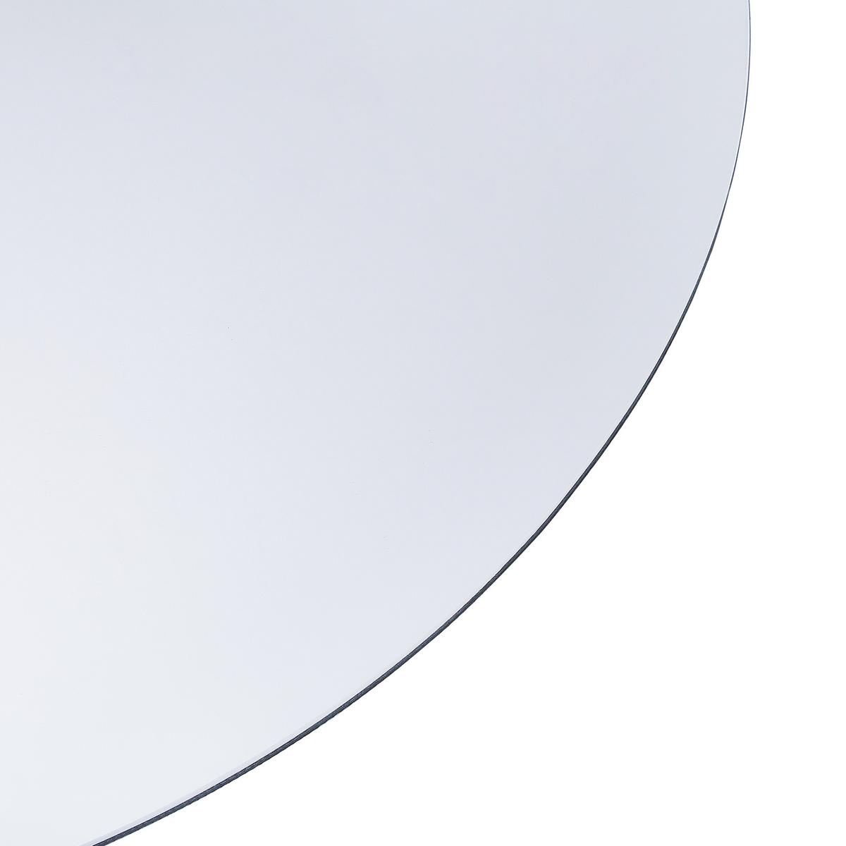 BADSPIEGEL mit LED-Beleuchtung rund 60 cm Callac - Silberfarben, Glas (60/60/3cm) - Beliani