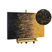 ACRYLBILD HANDGEMALT 100/75 cm - Gelb, Holz/Textil (100/75cm) - KUNSTLOFT