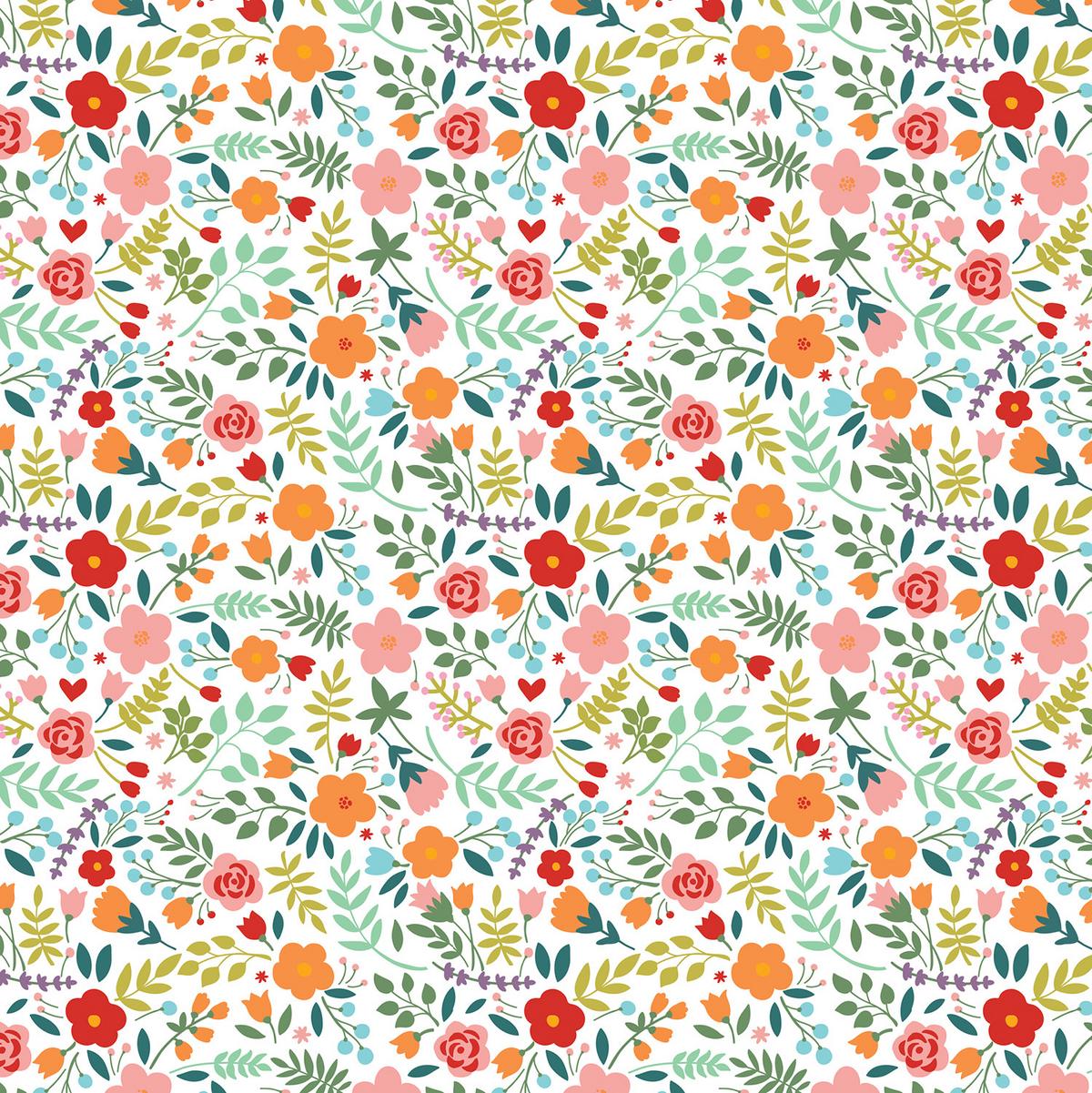 VERDUNKELUNGSROLLO 100x100 cm Gemalte Blumen - Grün, Textil (100/100cm) - TULUP