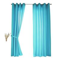 VORHANG 2ER SET BERLIN HxB 245x140cm Türkis - Türkis, Textil (140/245/245cm) - Gardinenbox