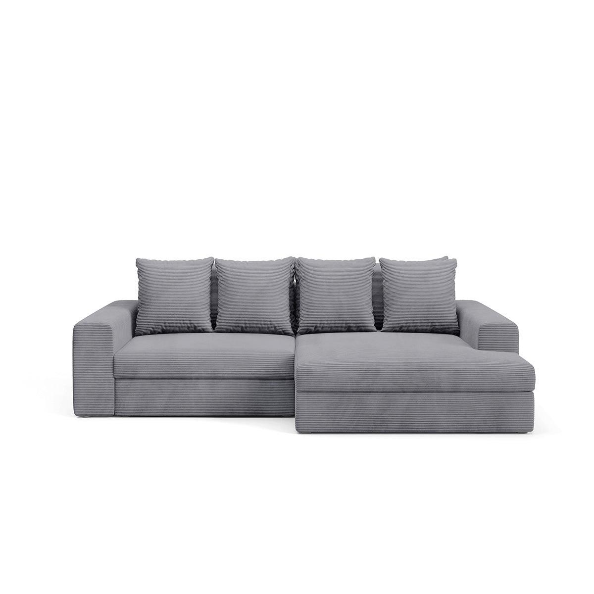 ECKSOFA Paola 3 Sitzplätze Hellgrau - Grau, Holz (272/167cm) - Petits-meubles