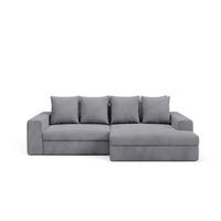 ECKSOFA Paola 3 Sitzplätze Hellgrau - Grau, Holz (272/167cm) - Petits-meubles