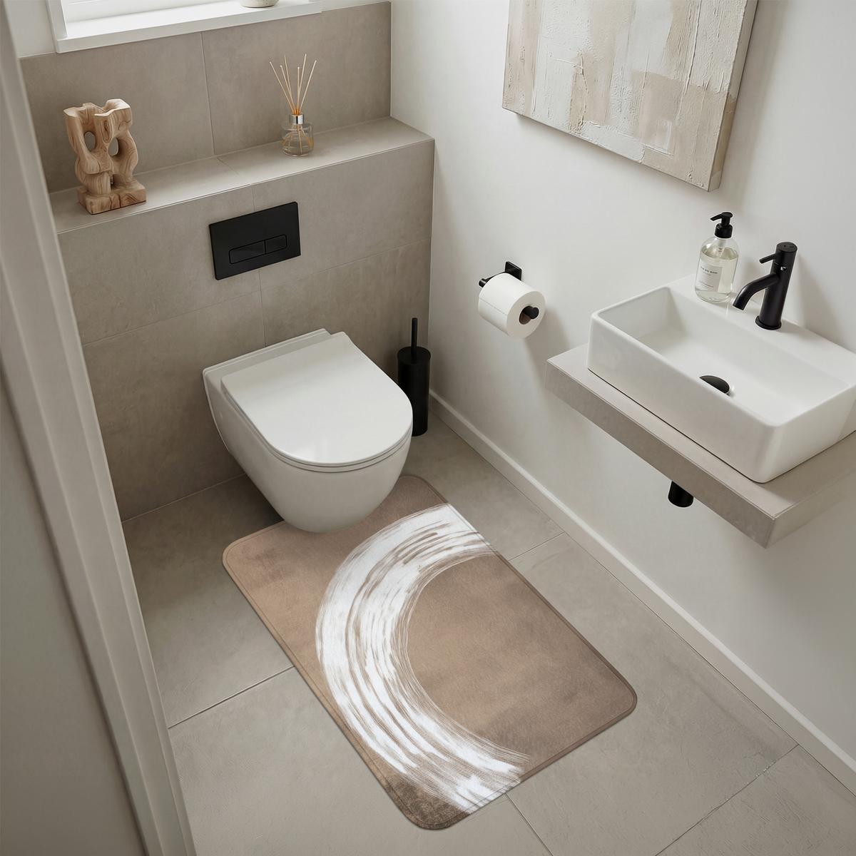 BADEMATTE Farbe - Braun - Japandi 60x90 cm - Mokka, Textil (60/90cm) - OnlyWow