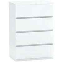 SCHUBLADENSCHRANK, MDF, Weiß, 55 x 33 x 80 cm - Weiß, Metall (33/80/55cm) - HOMCOM