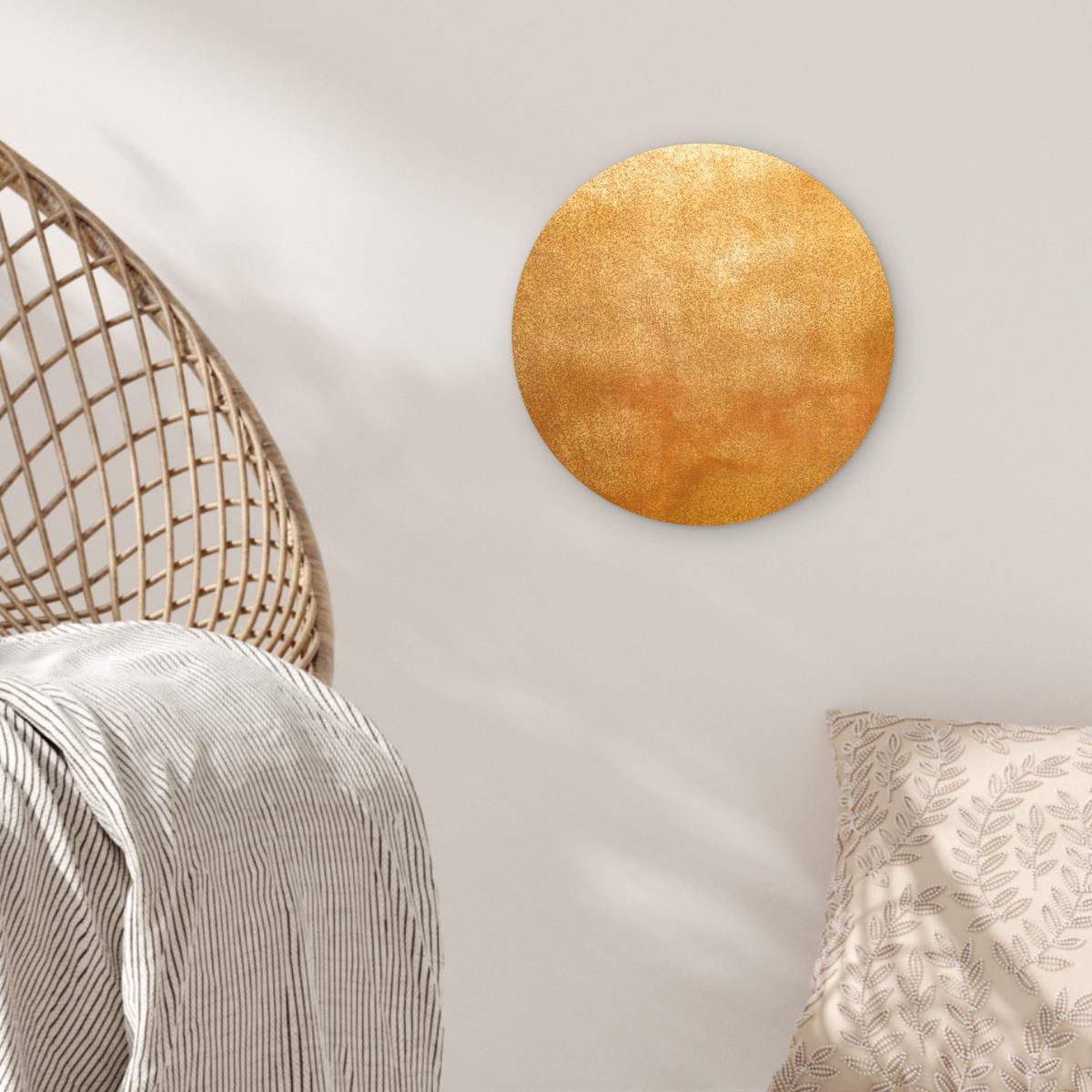 WANDBILD Eisen - Rost - Gold - Metall - Luxus Deko Wohnzimmer 30x30 cm - Goldfarben, Kunststoff (30/30cm) - MuchoWow