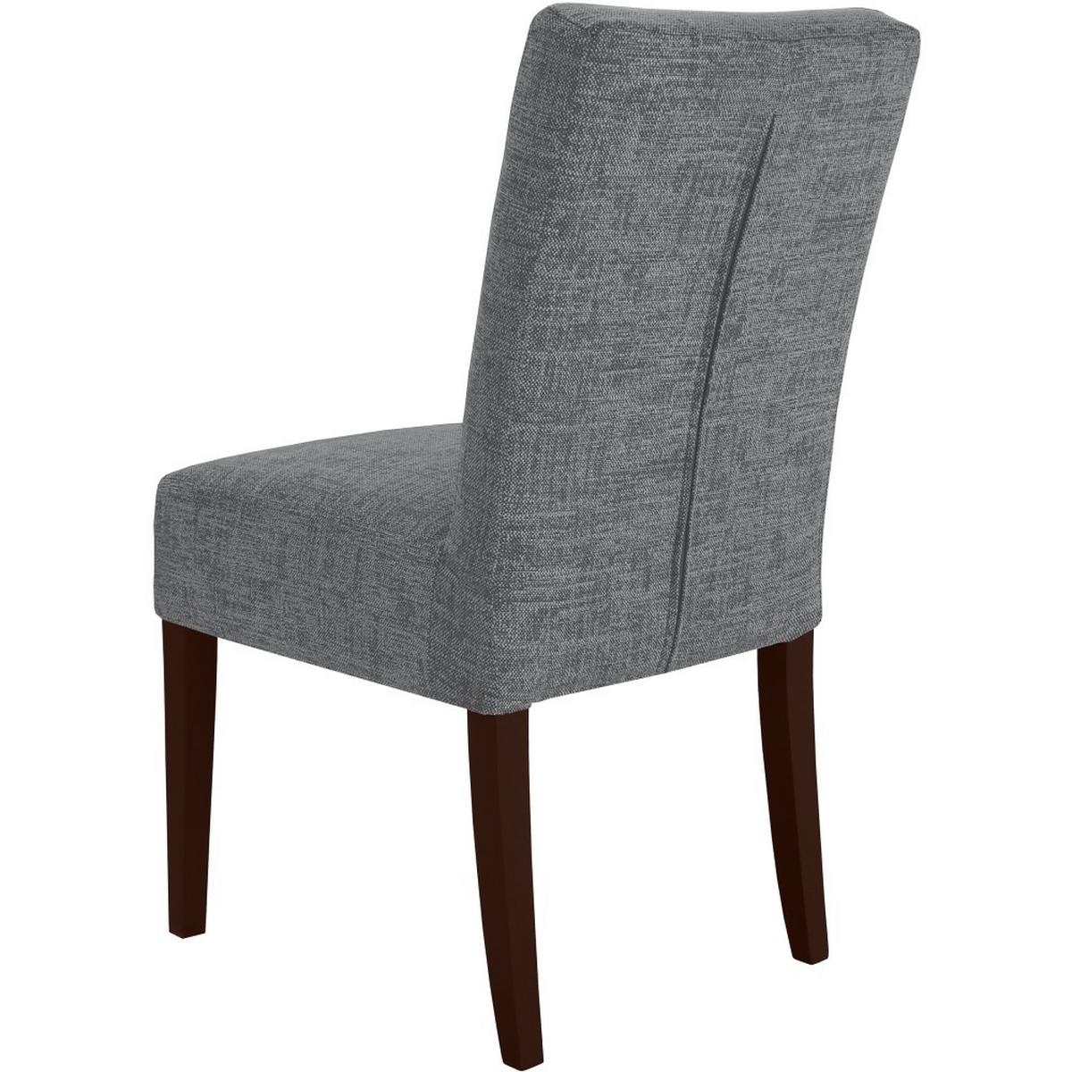 STUHL FREYA mit wengefarbenen Holzbeinen, Polsterstuhl, Dunkelgrau - Wengefarben/Dunkelgrau, Holz (47/94/42cm) - Beautysofa