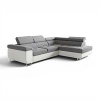 ECKSOFA Jade Mit Schlaffunktion - Grau, Holzwerkstoff/Textil (275/202cm) - Fun Möbel
