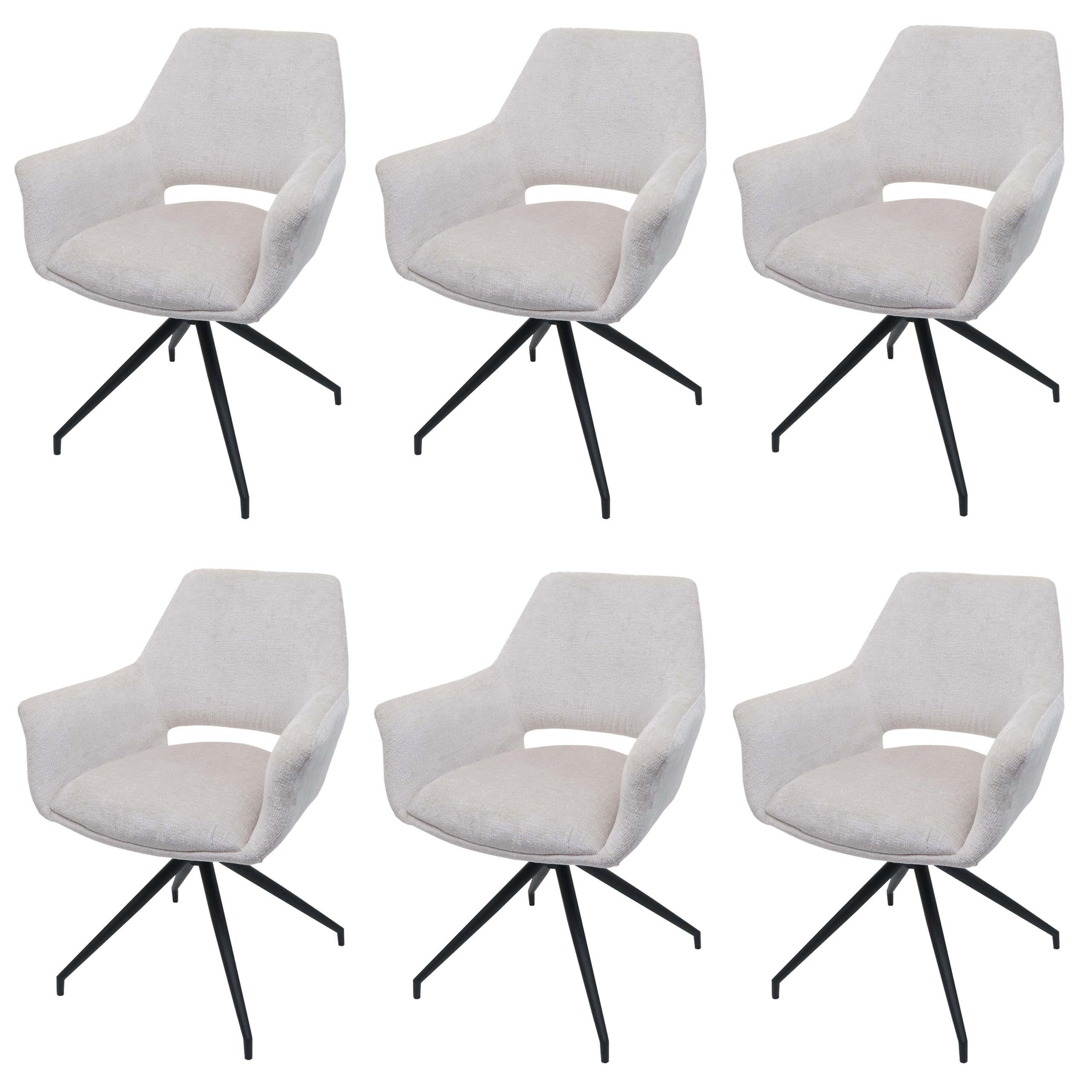 ESSZIMMERSTUHL Cremeweiß - Creme/Weiß, Textil (65/86/60cm) - MCW
