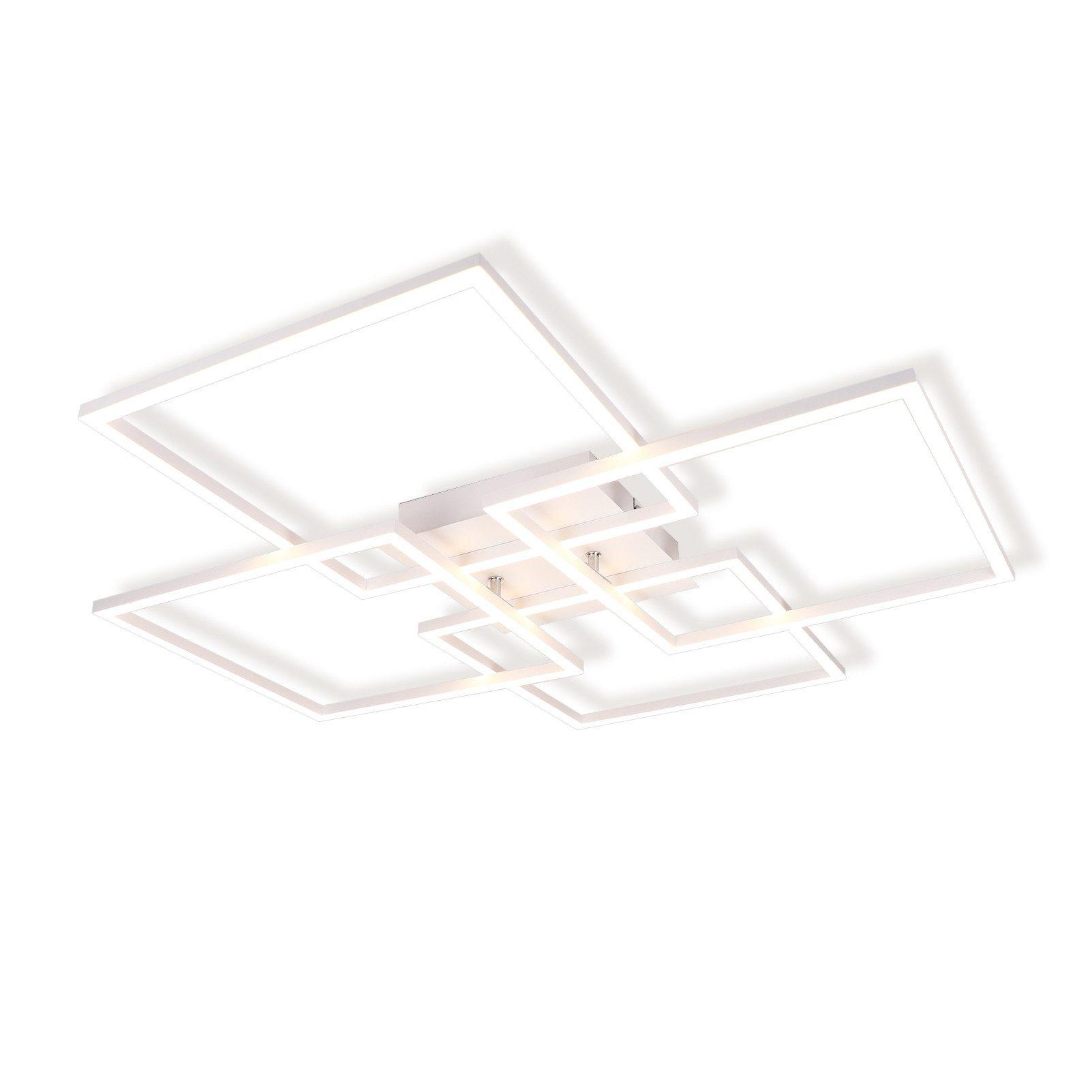 LED-DECKENLEUCHTE Wolkenbruch 72.4/7.3/72.4 cm - Weiß, Metall (72.4/72.4/7.3cm) - ZMH