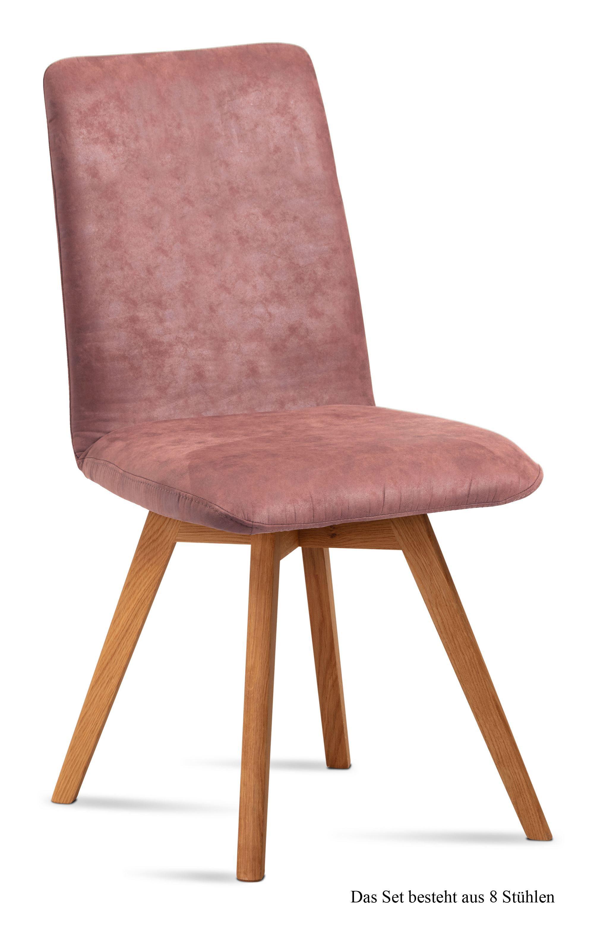 ESSZIMMERSTUHL (8er-Set) Dilga 47x92x60 Schwarz/Rosewood - Eichefarben/Dunkelrosa, Kunststoff (60/92/47cm) - 58aufmkessel