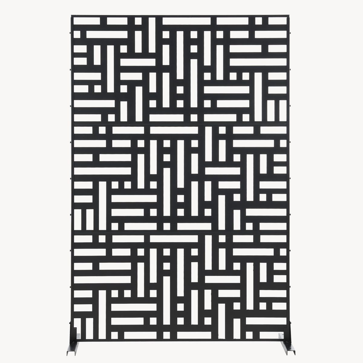 TRENNWAND Bernalda - Schwarz, Metall (120/180cm) - casa.pro