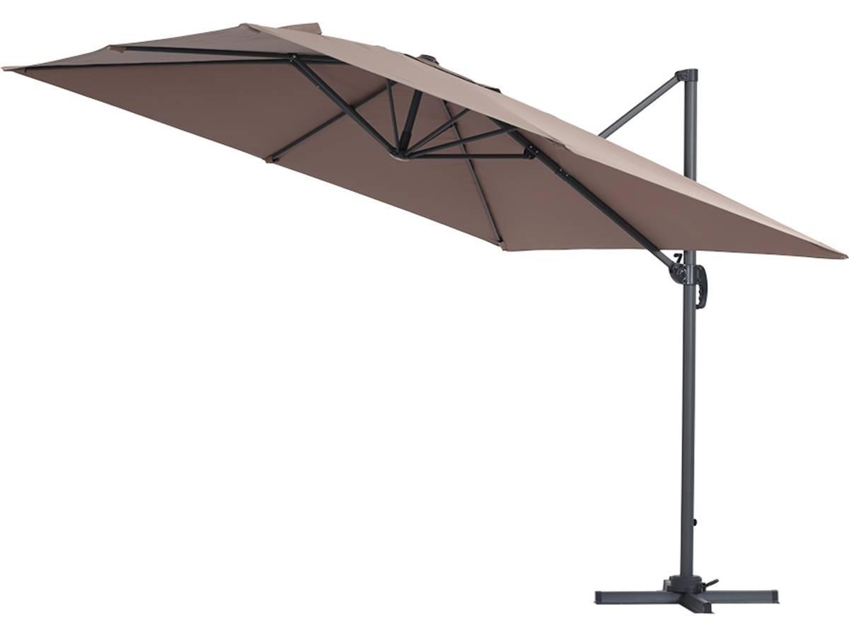 SONNENSCHIRM sun 3 Taupe - Taupe, Metall (300/300cm) - Habitat Garten