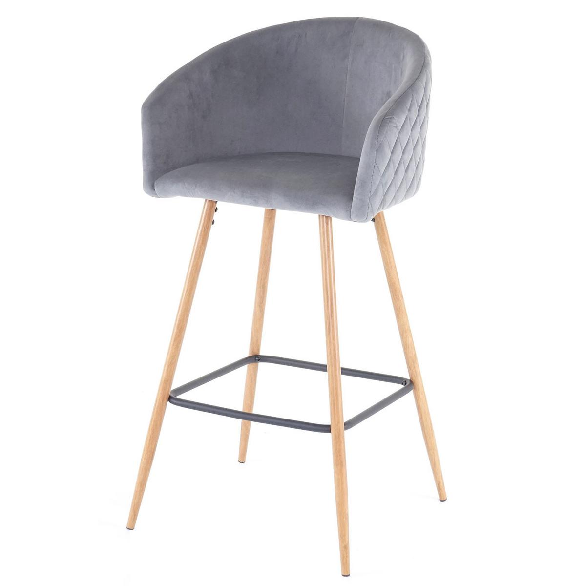 BARHOCKER Grau 2er-Set - Grau, Textil (53/100/50cm) - MCW