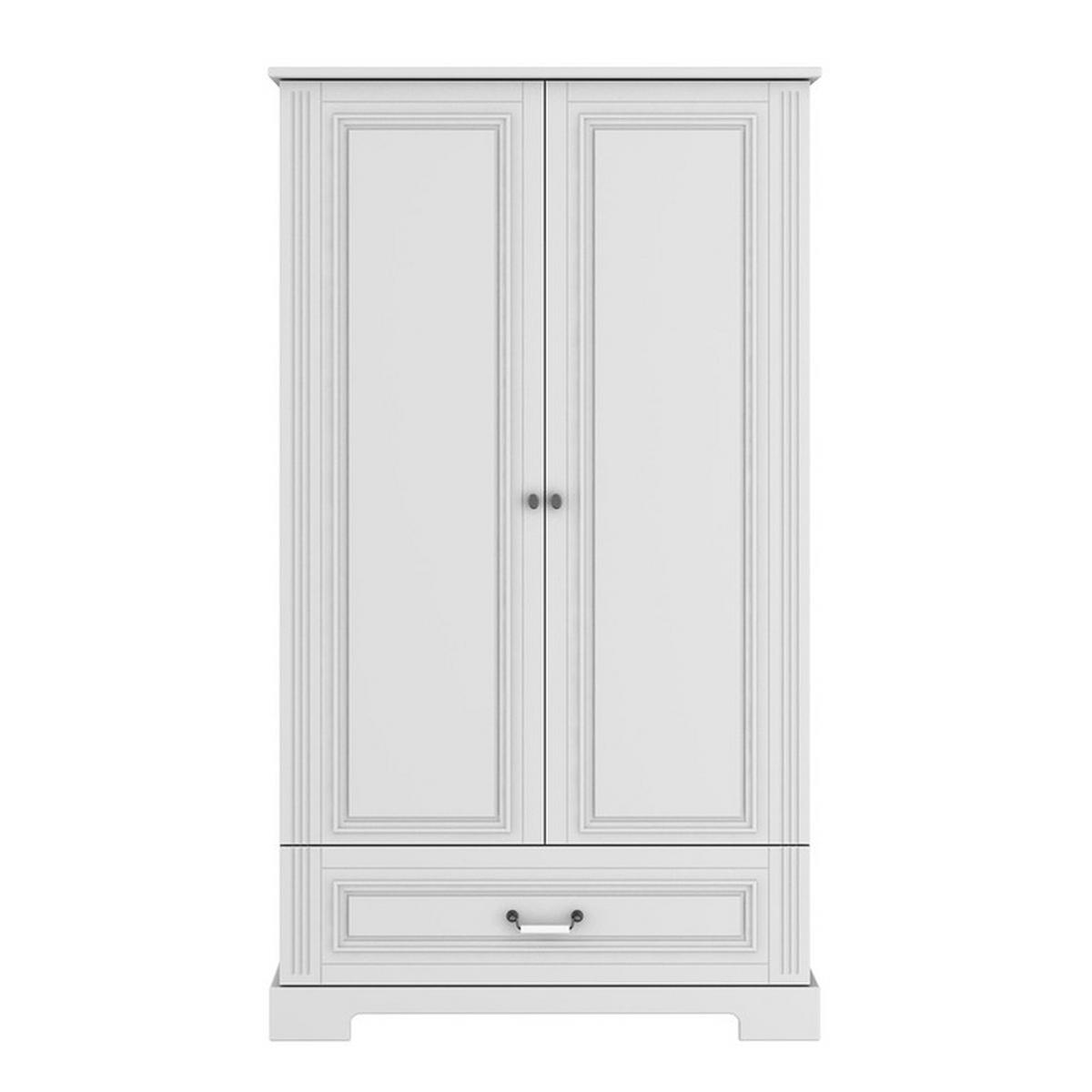 SCHRANK 2 Türen Weiß - Weiß, Holzwerkstoff (102/180/51cm) - Petits-meubles