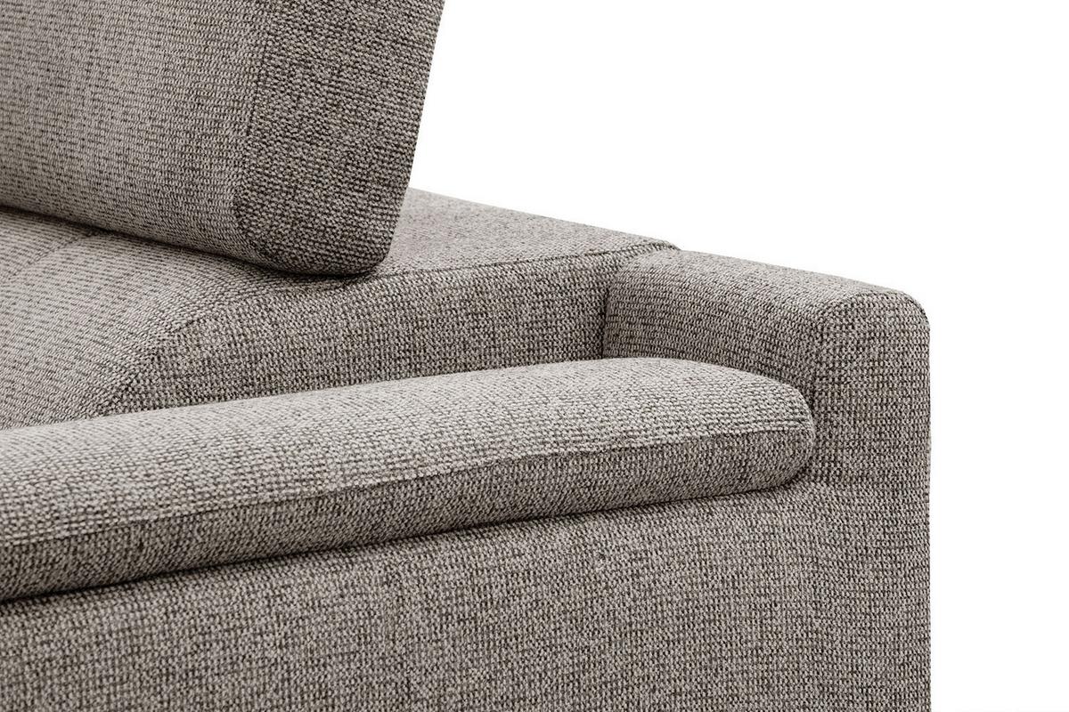 ECKSOFA FIERO 5-Sitzer, taupe - Taupe/Schwarz, Holzwerkstoff/Textil (158/269cm) - Wozimo