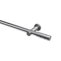 GARDINENSTANGE Platon Elanto 100 cm, 1-läufig (ohne Ringe), 20 mm Ø Chrom - Chromfarben, Metall (100cm) - INTERDECO