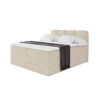 BOXBETT mit Matratze H3|H4 - NINA KING - 200x200 cm - Beige - Sahara, Holzwerkstoff (200/200cm) - ALTDECOR