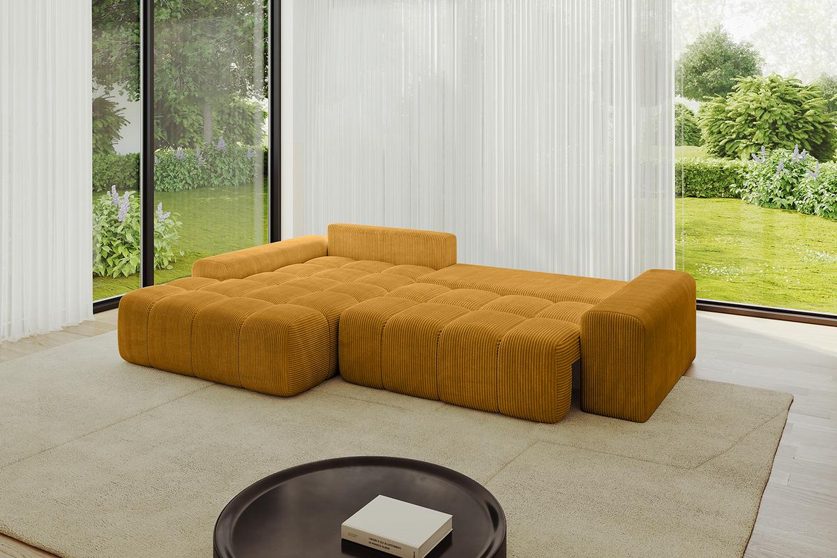 ECKSOFA Ottomane Links ENSI-L - 267x164x69 cm Currygelb - Currygelb, Holzwerkstoff/Kunststoff (267/164cm) - ALTDECOR