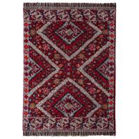 HOCHFLORTEPPICH mit Fransen TAFRAUT, im Berber-Stil, Rot, 133 x 190 cm - Rot, Textil (190/133cm) - KADIMA DESIGN