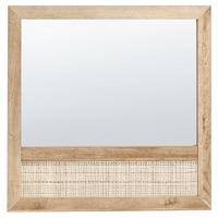 WANDSPIEGEL 60/60 cm Hellbraun Rosell - Naturfarben/Braun, Holzwerkstoff (60/60/2cm) - Beliani