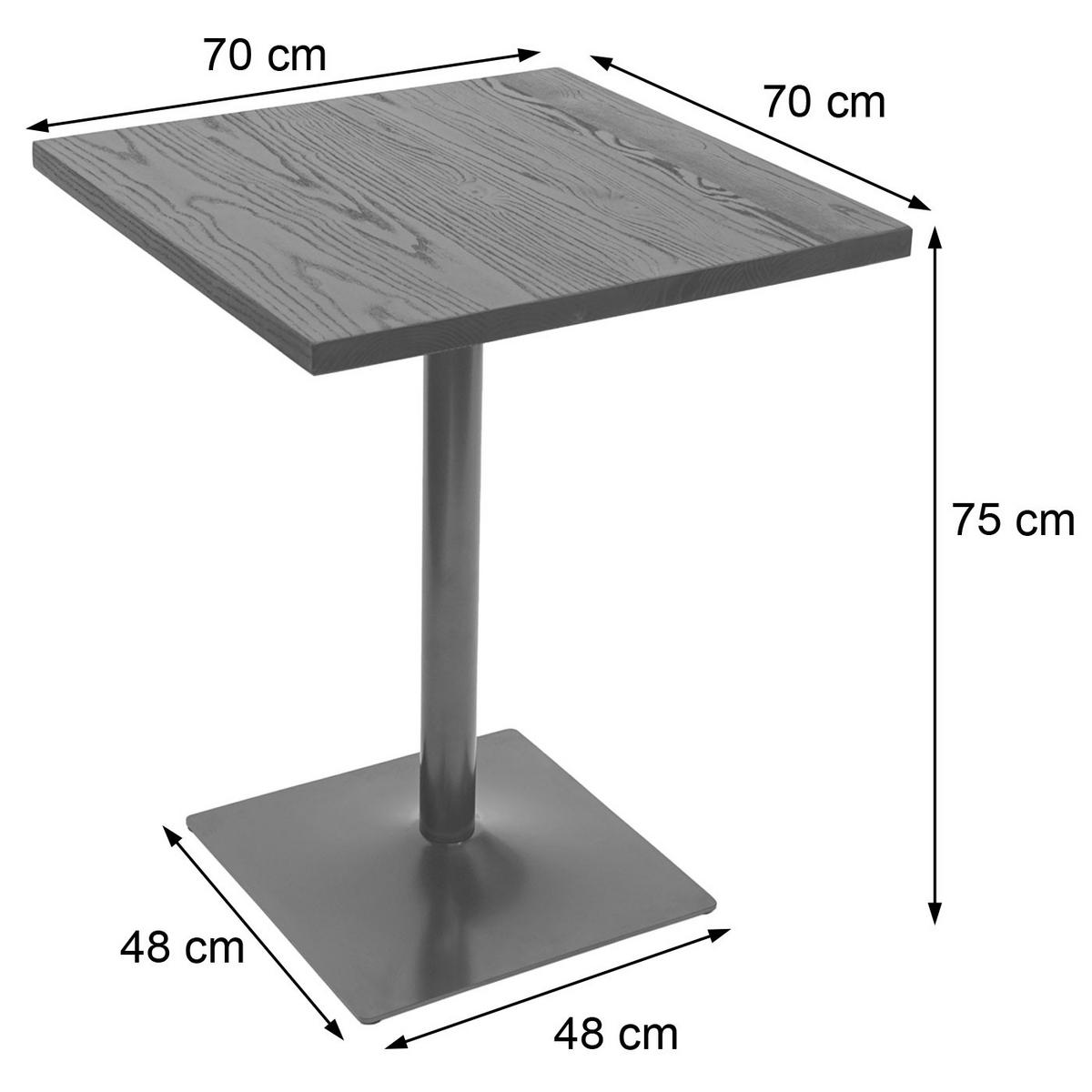 BISTROTISCH eckig Braun - Braun, Holz (70/70/75cm) - MCW