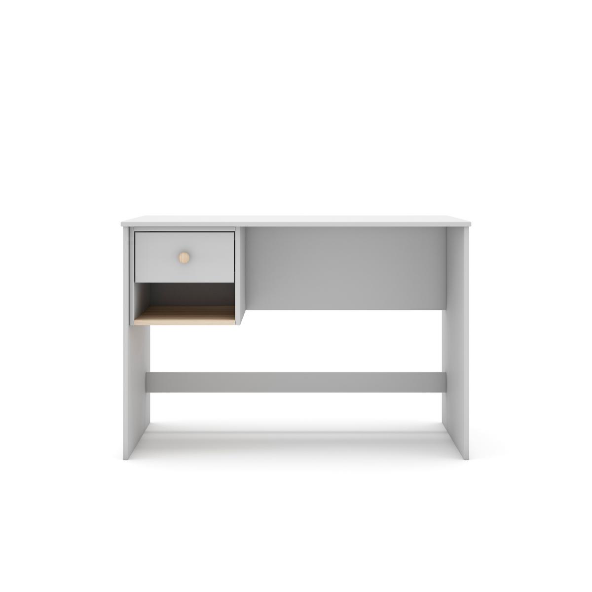 SCHREIBTISCH Esteban Weiß 110/55/75 cm - Weiß, Holz (110/55/75cm) - Calicosy