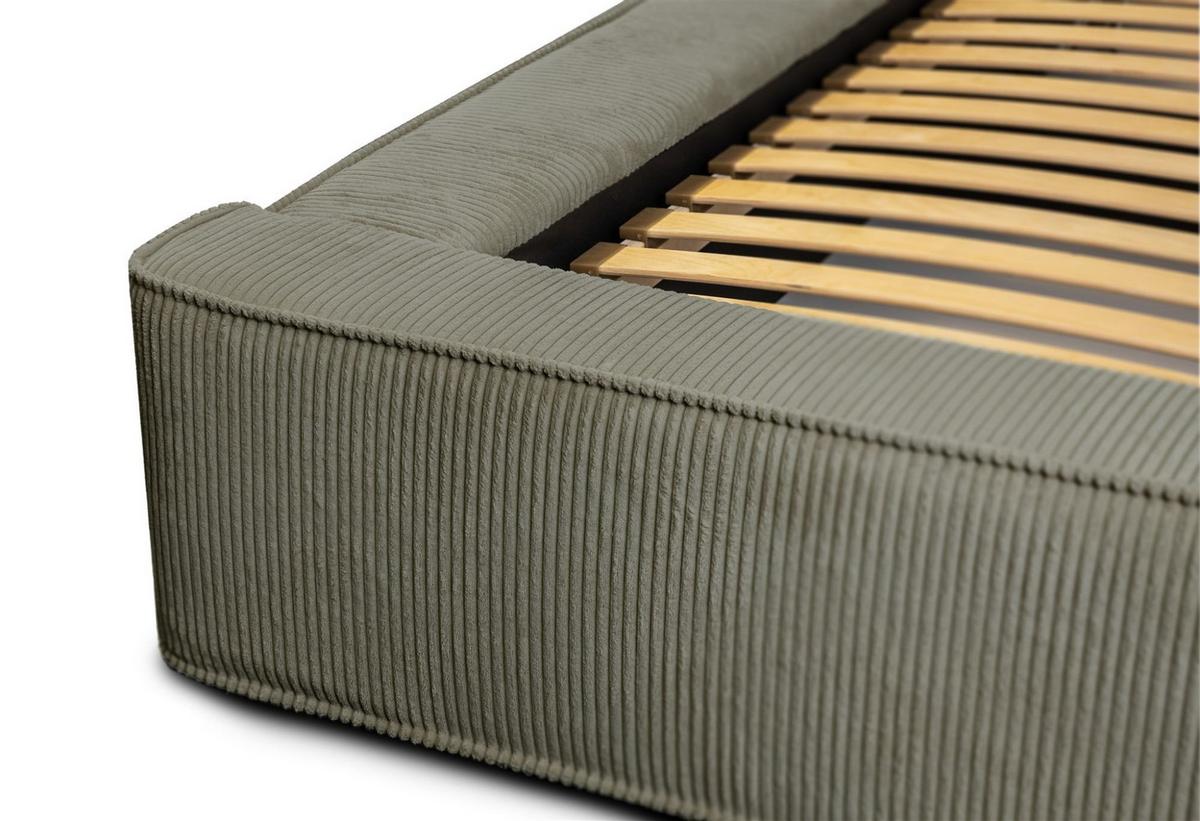 POLSTERBETT Modesto In Lincoln - Grün, Holzwerkstoff/Textil (180/200cm) - Fun Möbel