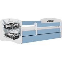 KINDERBETT Emily mit Schublade und Matratze, Blau 80x160 cm - Schwarz, Holzwerkstoff (160/80cm) - WFL GROUP