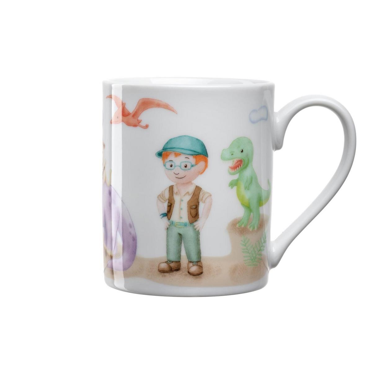 KINDERGESCHIRR SET MIT BESTECK BAMBINI AVVENTURA Dino - Grün, Keramik/Kunststoff (2/2/2cm) - Leonardo Living