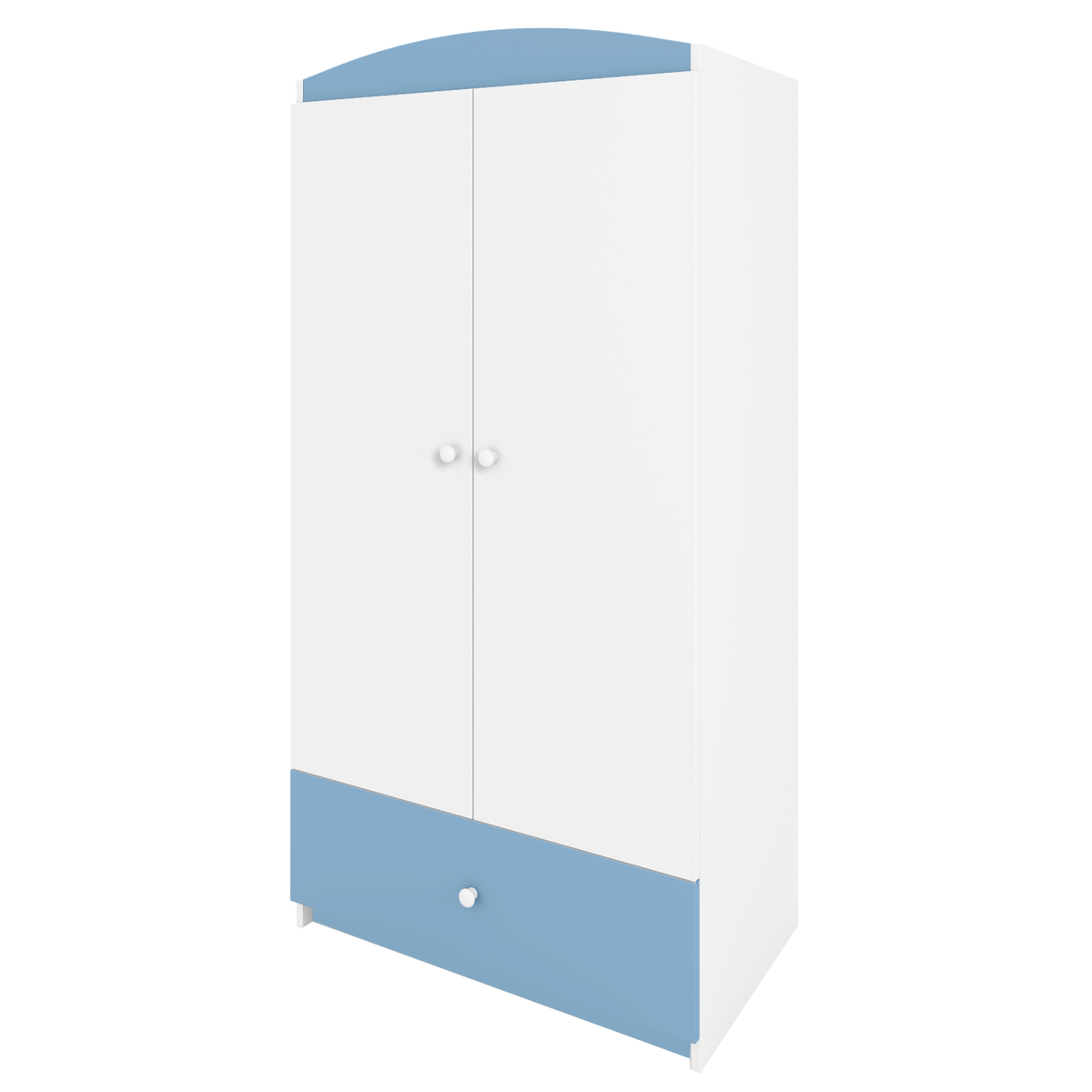 KINDERKLEIDERSCHRANK Basic - Blau, Holzwerkstoff (90/175/52cm) - RAUMHIRSCH FURNITURE