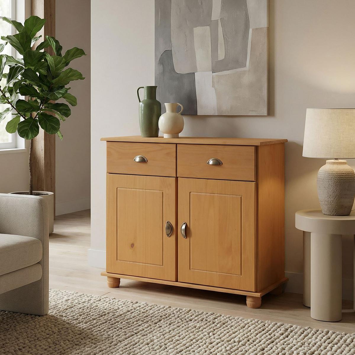 KOMMODE COLMAR - Kieferfarben, Holz (91/79/39cm) - IDIMEX